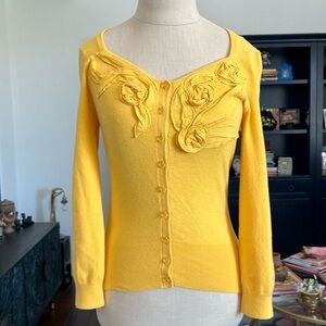 Anthropologie ROSIE NEIRA Yellow Cardigan